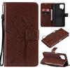 Fatcatparadise Cover per Samsung Galaxy A22 4G, Custodia Samsung A22 4G, Custodia Portafoglio a Libro in Pelle Flip Cover e TPU Silicone con Funzione Supporto Chiusura Magnetica (caffè)