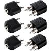 KUOQIY 6 Pezzi 3.5mm a RCA Splitter Adattatore, 3.5 mm Stereo Femmina a 2 RCA Maschio Jack Audio Adattatore Sdoppiatore, Nichelato