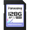 fanxiang Scheda sd 128GB - Scheda di Memoria SDXC UHS-I fino a 95MB/s in Lettura - Class 10, U3, V30 - SD Card Registrare e Riprodurre video in 4K per Fotografi Professionisti, Videografi - KS10