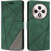 SONWO Cover per Oppo Reno12 F 5G / 4G / Oppo Reno12 FS 5G, Flip Custodia in PU Pelle, Cover a Libro Portafoglio con Slot per Schede e Supporto Stand per Reno12 F 5G / 4G / Reno12 FS 5G, Verde