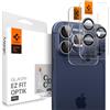 Spigen Glas.tR EZ Fit Optik Pro Protezione Fotocamera compatibile con iPhone 17 Pro, iPhone 17 Pro Max, 2 Pezzi, Grigio, Anello Individuale, Durezza 9H Pellicola prottetiva