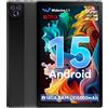 Laptok Tablet 10 pollici Android 15 Tablet, 16GB RAM 1TB TF丨5G WiFi丨BT5.4, Android Tablet con Doppio Fotocamera, Batteria 5000mAh, GMS Widevine L1 (Nero)