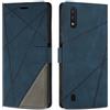 SONWO Cover per Samsung Galaxy A10 / Galaxy M10, Flip Caso in PU Pelle Case Cover Custodia con Slot per Schede e Supporto Stand per Samsung A10 / M10, Blu