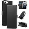 Yunubeyii Cover Libro per iPhone 16E/17E,Nero | Blocco RFID,Luxury PU Pelle,Portafoglio,Card Holder,Magnetic Phone Custodia,Kickstand,Protettiva,Antiurto