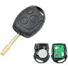 Heart Horse 433 Mhz 3 Pulsanti Smart Guscio Chiave Telecomando per F-ord Mondeo/Fiesta/Focus/Ka Transit con 4D60 Chip FO21 Blade