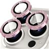 Oelrstfe Pellicola Fotocamera per iPhone 17 Pro Max,Posteriore Obiettivo Protezione Vetro Temperato,HD Trasparente Lente Schermo,Durezza 9H Anti-graffio Resistente Glitter Camera,Rosa