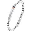 s.Oliver Bracciale in Acciaio inox da Uomo, 19,5+1,5 cm, bicolore, Fornito in confezione regalo