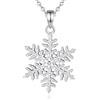 EUDORA Harmony Ball Collana con Fiocco di Neve in Argento Sterling 925 per Donne con Zirconi Cubici, Ciondolo Fiocco di Neve Gioielli per Vacanze Invernali Regalo Originale per Donne Moglie Madre, 18