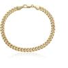 Generico Bracciale Donna/Uomo Unisex a Catena Grumetta - Catena Cubana con Lavorazione Incisa - Oro/Argento, Impermeabile, Idea Regalo