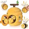 VORENUS Giochi Neonato 6-12 Mesi - Alveare Morbido con 5 Api Sonaglio/Specchio Neonati Montessori Sensoriale Educativo per Bambini 1 2 3 Anni, Regalo 6 9 12 18 Mesi Bimbo Bimba