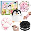Audasi 4Pcs Taba Squishy Cat Paw Penguin Squishy Biscotto Giocattolo Antistress Giocattolo Di Simulazione Di Biscotto Da Pizzicare Stress Ball Squeeze Toys Anxiety Relief Per Adulti