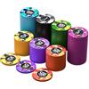HEITOK Set da poker da casinò con denominazioni da 100 pezzi, con custodia da poker e fiches professionali impermeabili, kit da poker Classics