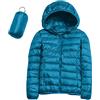 Modaworld Piumino Leggero Ripiegabile Giacca Antivento Giubbotto Corto Slim Fit Capispalla da Montagna Caldo Invernale Donna