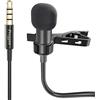 Froggen Microfono Lavalier, Lavalier Microfono Clip a Condensatore Omnidirezionale 3.5mm， Microfono Professionale per Smartphone/PC/Youtuber (3.5m)