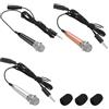 QUARKZMAN 3 Pz Mini Microfono, Mini Mic Piccolo Microfono Microfono Telefono con Copertura in Spugna per Registrare la Voce del Telefono, Nero/Oro/Argento
