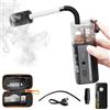 Leikurvo Mini macchina per nebulizzare con telecomando senza fili, 30W, portatile, con batteria, portata di 10m, ricaricabile, macchina per fumo per fotografia, matrimoni, feste e Halloween