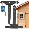 KOTARBAU® Set di 2 ganci a croce da 250 mm, con cerniera a T, rivestimento in polvere