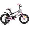 JOYSTAR Berry - Bicicletta per bambini da 4 a 7 anni, 16 pollici, con stabilizzatori, colore: Rosa