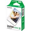 instax Fujifilm Instax Mini Film Pellicola Istantanea per Fotocamere Instax Mini, Formato 46 X 62 Mm, Confezione da 10 Foto, Bianco