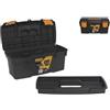 DRW Scatola Strumenti 2 Livelli con Vassoio Nero e Arancione 41x21x19,5 cm