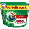 Ariel Detersivo Pods All-in-1, detersivo liquido capsule 100 lavaggi, universale+, potente rimozione delle macchie dal primo lavaggio