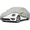 MRWiZMS Telo copriauto per VW Beetle 1960 - 1980, copertura per VW Beetle con protezione antivento e porta con cerniera, protezione per tutto l'anno, protezione da neve - sole - antipolvere