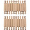 Bdfhjln 20 Mini Mattarelli in Legno Color Legno Mattarello in Legno per, Piccolo Rullo per Pasta in Legno per Bambini in Cucina Vassoio in Legno A più Livelli