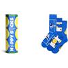 Happy Socks Calzini 3-Pack Tennis Gift Set Cotone Uomo Donna Blu 41-46