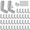 SUPAWAY 60 Staffe angolari con scanalatura a T Connettore angolare 3030 Giunto ad angolo retto Staffa angolare in lega di alluminio Scanalatura per profilo europeo standard in alluminio con 120 viti