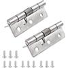 Lyxtiorn 2 cerniere a molla per porte da 10,2 cm, in acciaio inossidabile 304 resistente, per porte interne ed esterne, cerniere a molla di chiusura