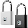 GAOUTO 2 lucchetti per impronte digitali, chiusura sportiva, chiusura intelligente, impermeabile, lucchetto, impronte digitali, ricarica USB, serratura con impronte digitali, piccolo per palestra