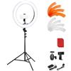 Neewer 18-inch Outer Dimmable SMD LED Ring Light Kit with Light Stand Bluetooth Receiver Smartphone Holder Hot Shoe Adapter for Photo Studio YouTube Video Shooting(No Carry Bag)
