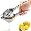 Aurobest Spremiagrumi Limone Manuale Argento, Spremi Agrumi in Acciaio Inox Robusto, Spremiagrumi Lime Lavabile in Lavastoviglie, Spremi Arance Anti-Caustico per Bar, Cucina, Ristorante (8cm Diametro)