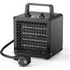 DAHTEC Termoventilatore Basso Consumo 2000W - Mini Stufetta Elettrica - Compatto Ceramico Riscaldamento - Termostato e Protezione da Surriscaldamento - per Casa, Bagno o Officina