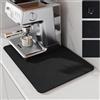 LIMNUO Tappetino per macchina da caffè, tappetino assorbente per piano di lavoro, tappetino assorbente per scolapiatti per bancone della cucina, sotto macchina da caffè (Nero, 60 x 40 cm)