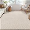 Enyhom Tappeto Salotto Moderno Pelo Corto 160 x 230 cm Geometrico Tappeto Camera da Letto Antiscivolo Lavabile in Lavatrice Soffice Tappeto Soggiorno per Salotto, Sala da Pranzo, Cameretta dei Bambini
