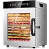 Kwasyo Essiccatore Alimentare in Acciaio Inox 750W con 12 Vassoi, Essiccatore Professionale, Timer Digitale, Controllo della Temperatura, Protezione dal Surriscaldamento, Ricettario Incluso