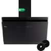 KKT KOLBE A+++ - Cappa aspirante 90 cm, 782 cbm/h, ricircolo d'aria, senza testa, cappa da parete, in vetro, colore nero, sensore Touch, illuminazione a LED, SOLO9005S