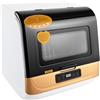 XIAYUHE Mini lavastoviglie da tavolo, 800 W, con controllo touch e diverse modalità di pulizia, display digitale, coperchio apribile, 45 x 40 x 44,8 cm