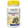 LongLife® Resveratrol 4x Forte | con Veri-te® | Trans-resveratrolo con estratto di uva rossa | Microcircolo e benessere cardiovascolare | Azione antiossidante | 60 capsule | Vegano e senza glutine