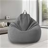 bechoanigel Poltrona Sacco XL, Bean Bag Con Manico, Pouf Sacco Adultes, Solo Rivestimento (Senza Imbottitura) Per Poltrona Pouf, 100 x 120 cm (Grigio Scuro)