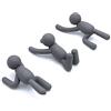 Umbra Buddy Set di 3 ganci decorativi da parete, per giacche, sciarpe, borse, zaini, asciugamani e molto altro, colore grigio scuro