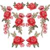 Pangda 8 Pezzi Ricamato Toppe Patch Fiore da Cucire Patch Rosa per Jeans, Abbigliamento, Cappello, Scarpe