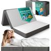 DYNMC you Materasso Pieghevole Matrimoniale 120x195x14 cm - mediamente rigido & comodo - Per 2 Persone con Coprimaterasso, usabile come tavolo & pouf - salvaspazio per ospiti - OEKO-TEX