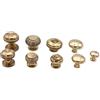 SPIRA BRASS Pomelli in ottone massiccio antico stile alveare Bloxwich Reeded Cabinet petto tira 6 disegni (fungo piccolo)