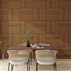 NEU.HOLZ Set di 8 Pannelli Murali 3D Fonoassorbenti 60x60 cm a Listelli Dritti per Pareti Soffitti Moduli Decorativi Copertura 2,88 m² - Effetto Legno Teak