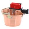 NuovaFac Cuoca Automatica - Paiolo in rame elettrico martellato per polenta base piana 4L - 5W