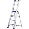 Svelt Regina SREGI108, 4 gradini, 1.70 m - Scalandrino in alluminio con cavalletto - Altezza stimata operativa 2.96 m