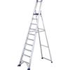 Svelt Regina SREGI160, 10 gradini, 3.20 m - Scalandrino in alluminio con cavalletto - Altezza stimata operativa 4.35 m