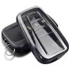 MAIMOCCY Custodia per chiave elettronica, compatibile con Toyota Carmy RAV4 C-HR Prius Prime Corolla GT86, Nero trasparente., Fully Transparent